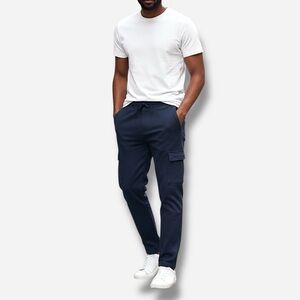 🏈New🏈 04651/ Mens’s Cargo Jogg pants Navy L NWT